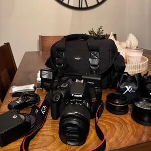 Canon Rebel T6 EOS 1300D DLSR Camera with Bag and Accessories!